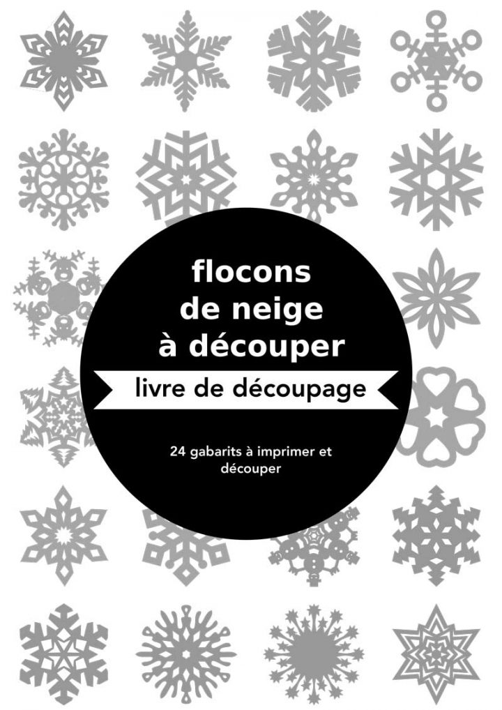 Gabarits De Flocons De Neige En Papier à Decoupage A Imprimer