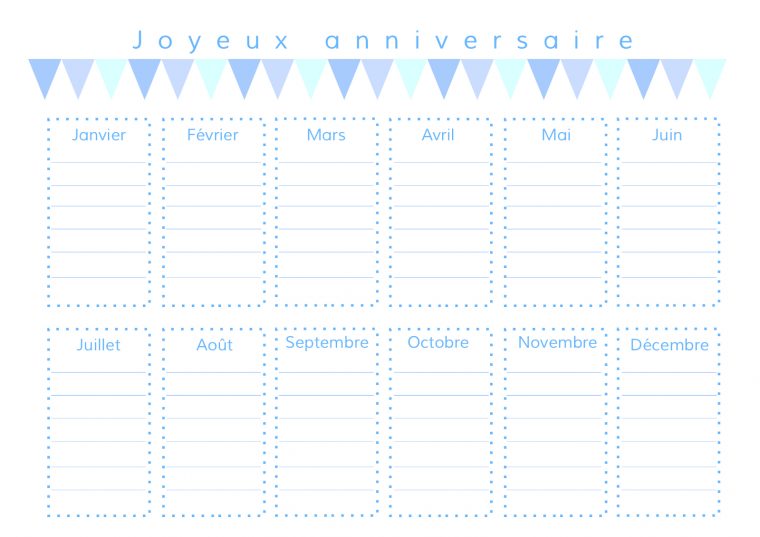 Gabulle In Wonderland: Calendrier Des Anniversaires À destiné Calendrier Perpetuel Gratuit Imprimer