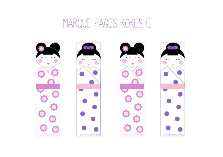 Gabulle In Wonderland: Marque Pages Kokeshi À Imprimer encequiconcerne Marque Page Gratuit À Imprimer