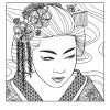 Geisha Visage - Japon - Coloriages Difficiles Pour Adultes avec Visage À Colorier