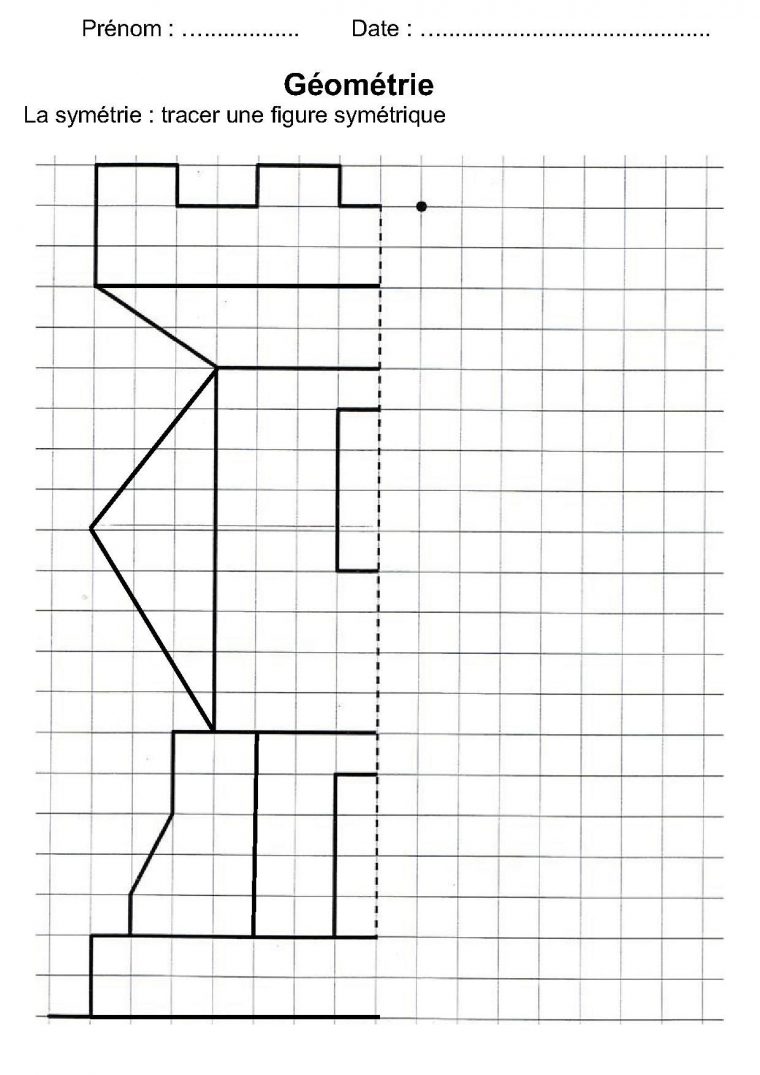 Géométrie Ce1,ce2,la Symétrie,reproduire Une Figure encequiconcerne Reproduction Sur Quadrillage Ce2