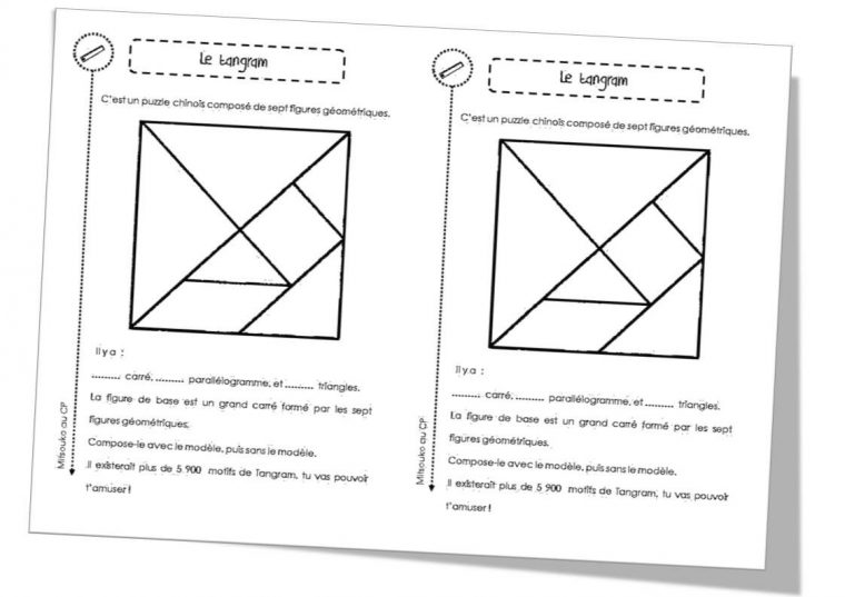 Géométrie, Observation, Espace Et Logique | Géométrie, Jeux avec Tangram Carré