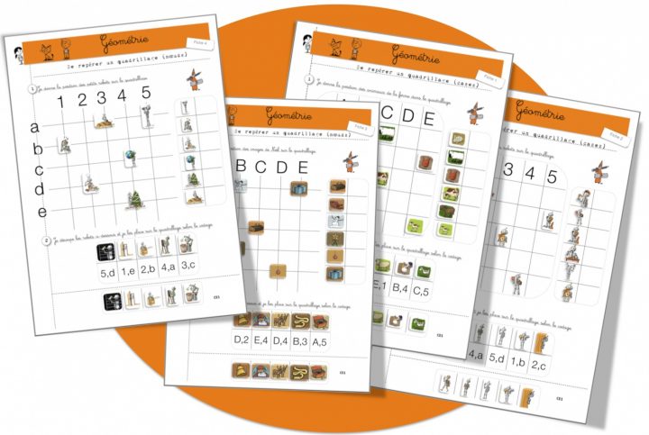 Géométrie : Repérages , Reproductions Et Déplacements Sur avec Reproduction Sur Quadrillage Cp