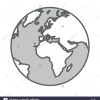 Globe Terrestre De La Terre Gris Dessin Simple Vector serapportantà Image De La Terre Dessin