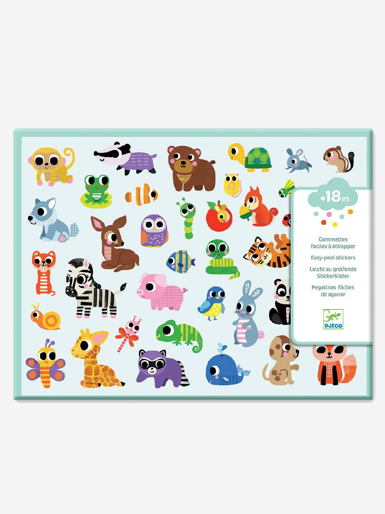 Gommettes Des Petits «Bébés Animaux» Djeco Multicolore - Un tout Apprendre Les Animaux Jeux Éducatifs