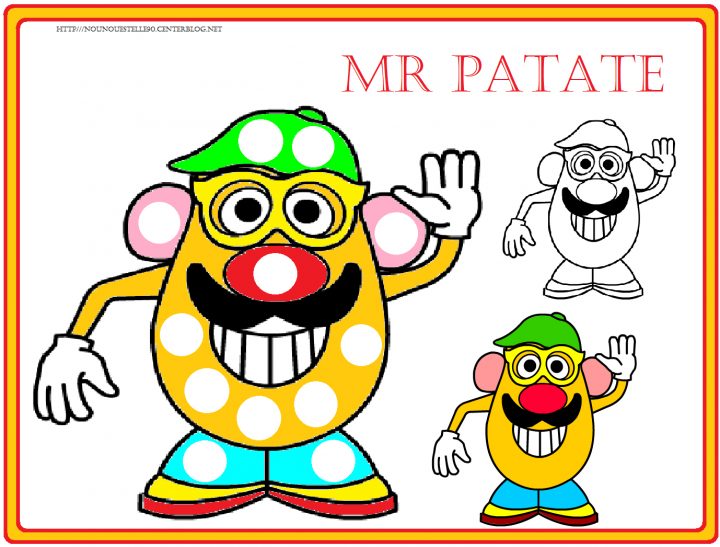 Gommettes Mr Patate à Coloriage Mr Patate