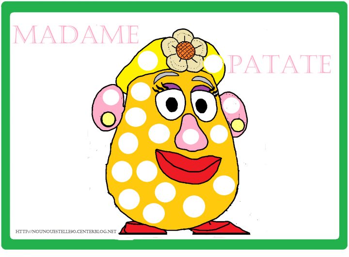 Gommettes Mr Patate avec Mr Patate Coloriage