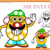 Gommettes Mr Patate concernant Mr Patate Coloriage