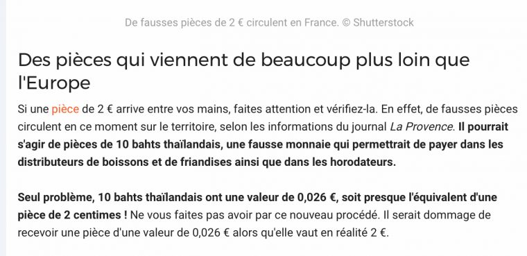 Grand Euville : 4 Villages: De Fausses Pièces De 2 Euros En intérieur Fausses Pieces Euros