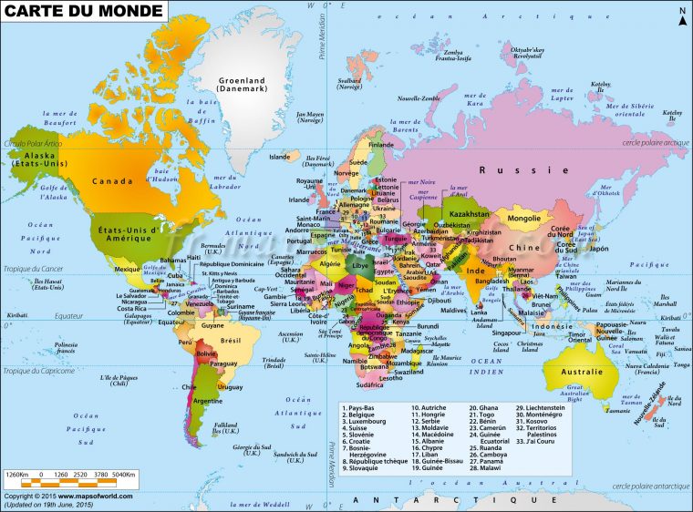 Grande Carte Du Monde destiné Carte Du Monde Avec Capitale