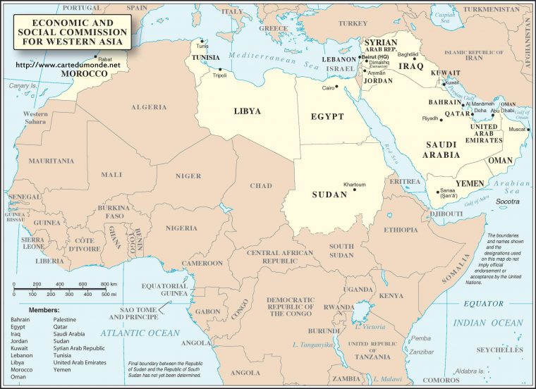 Grande Commission Économique Pour L'asie Occidentale Continent serapportantà Carte D Europe À Imprimer