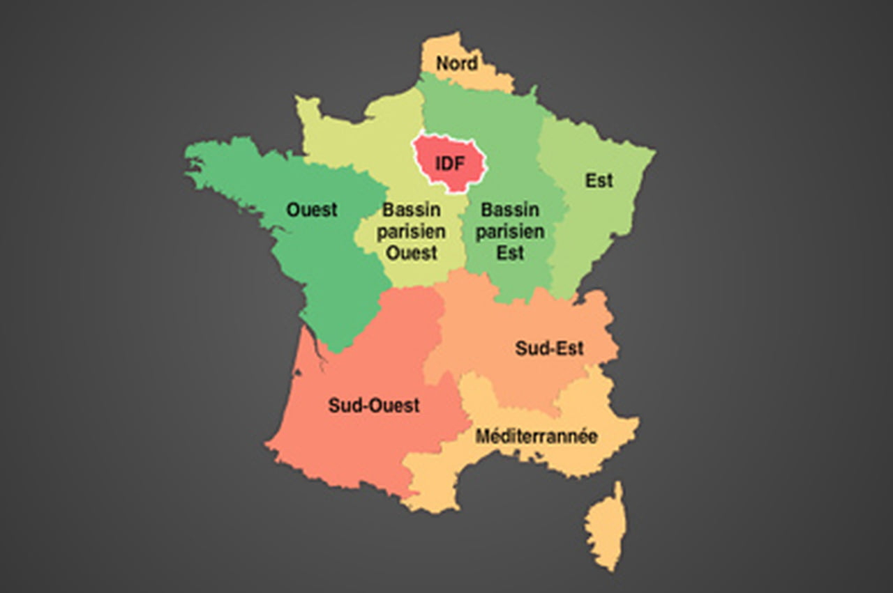 Graphie : Les Régions Les Plus Connectées En France pour R2Gion France 