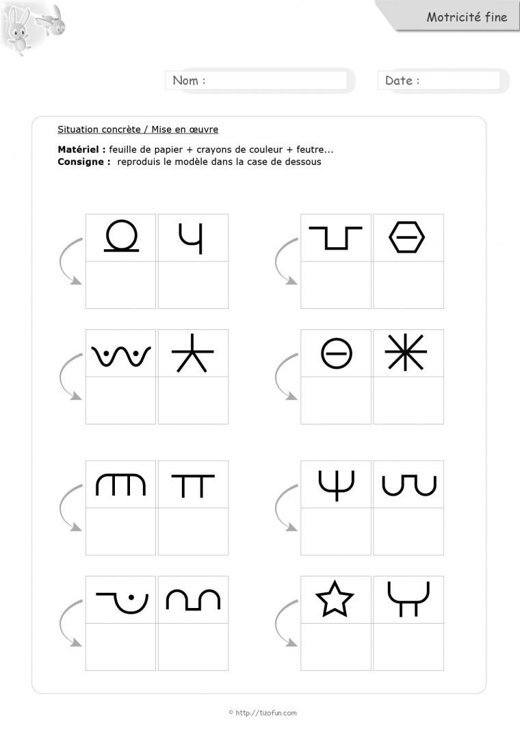 Graphisme Exercices De Motricité Fine Maternelle Au Cp avec Écriture Grande Section À Imprimer