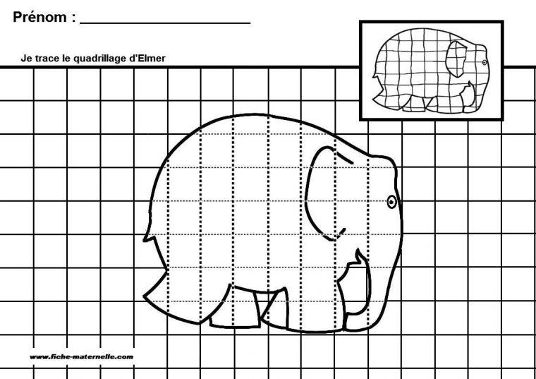 Graphisme Gs Et Ms : Elmer serapportantà Quadrillage Maternelle Graphisme