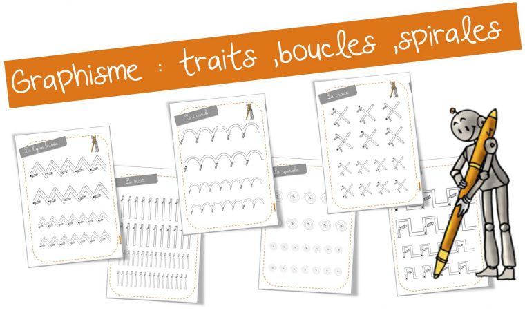 Graphisme : Les Traits , Boucles, Spirales , Ponts … | Bout avec Exercice Graphisme Cp