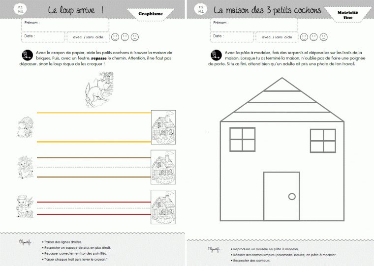 Graphisme Ps/ms – Cycle 1 ~ Orphéecolecycle 1 ~ Orphéecole avec Fiche Graphisme Maternelle