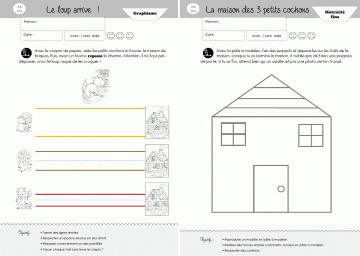 Graphisme Ps/ms – Cycle 1 ~ Orphéecolecycle 1 ~ Orphéecole destiné Fiche Graphisme Ms