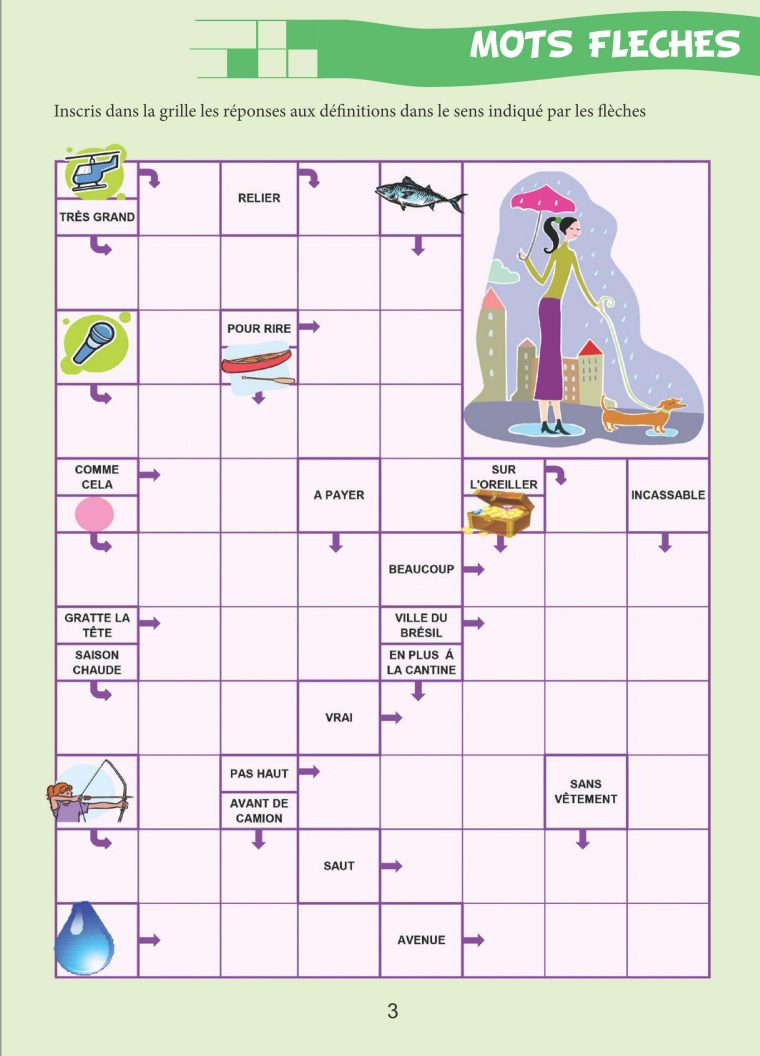 Grille Enfant (Marmailles) Mots Fleches. Voir Sur Le à Jouer Aux Mots Fléchés