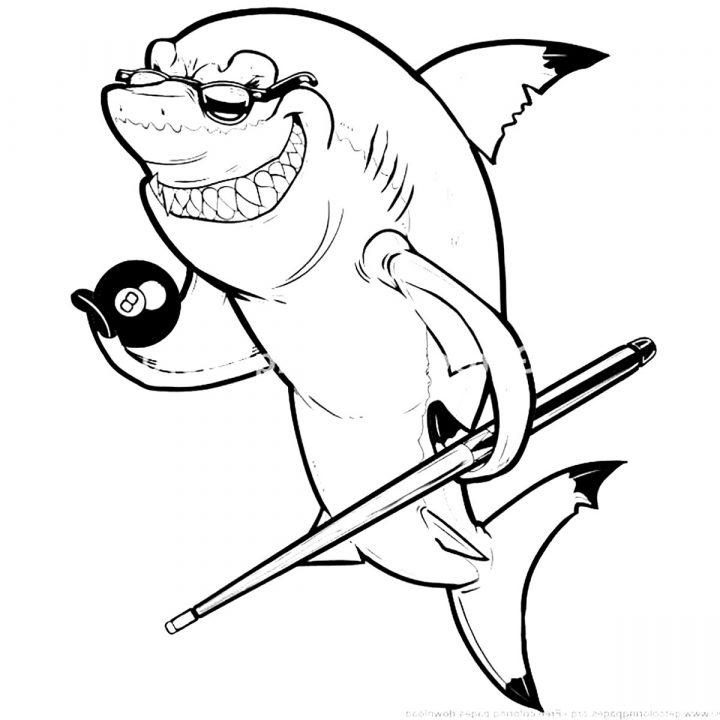 Gros Requin – Coloriage De Requins – Coloriages Pour Enfants pour Coloriage Requin Blanc Imprimer