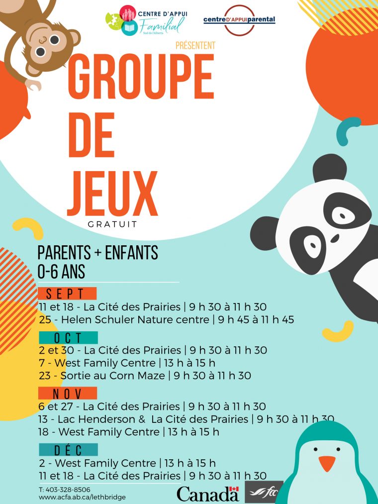 Groupe De Jeux À Lethbridge – Le Centre D'appui Familial pour Jeux Enfant 6 Ans Gratuit