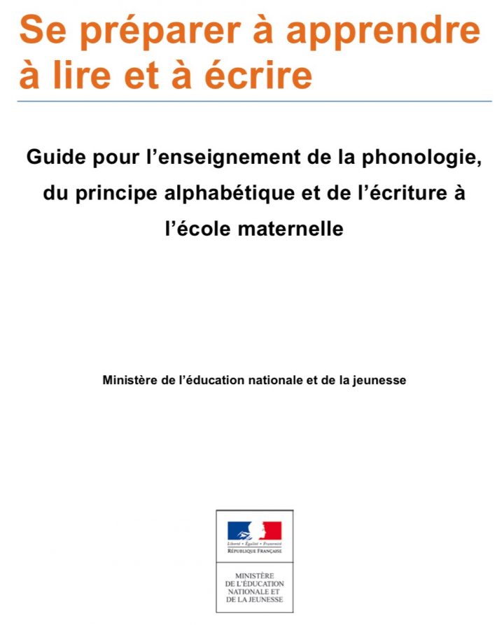 Guide “Se Préparer À Apprendre À Lire Et À Écrire intérieur Apprendre Ecriture Maternelle