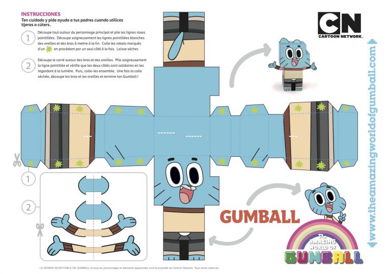 Gumball, Paper Toy ! | Brinquedos De Papel, Projetos De dedans Paper Toy Gratuit