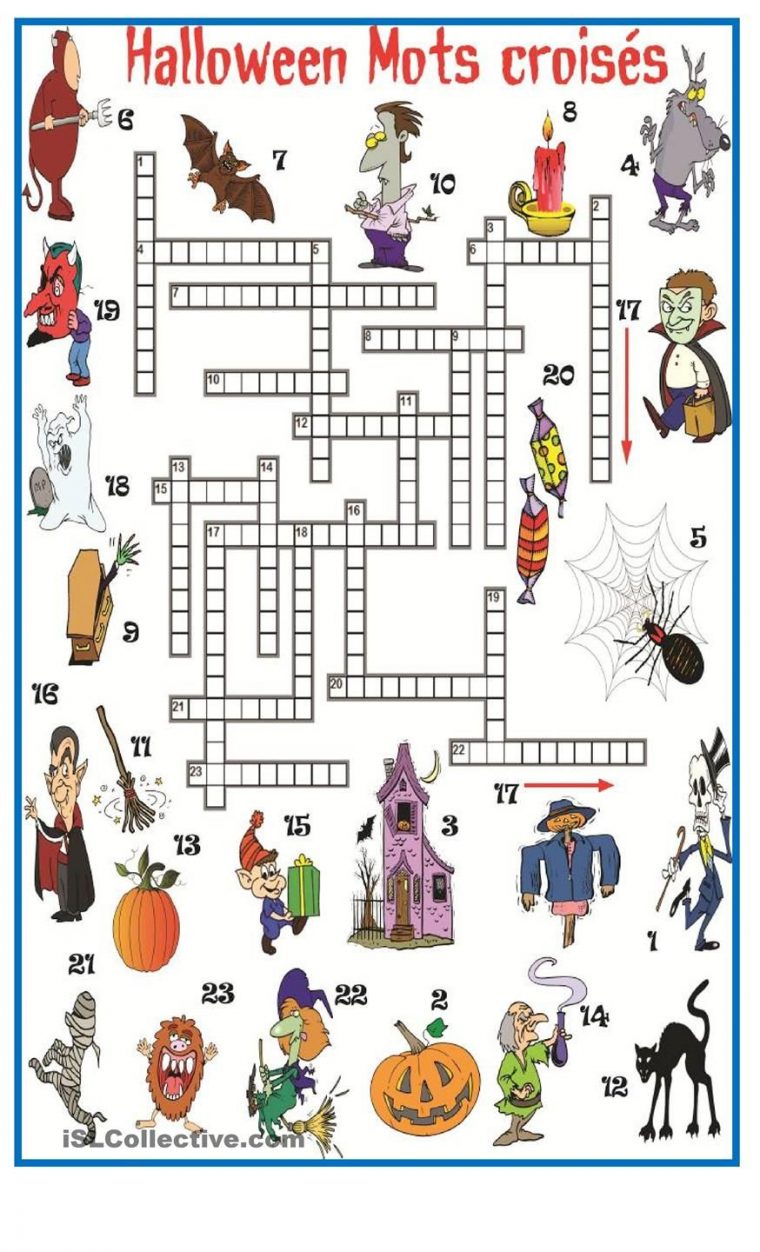 Halloween Mots Croisés | Jeux Halloween, Halloween Primaire intérieur Jeu De Mot En Anglais