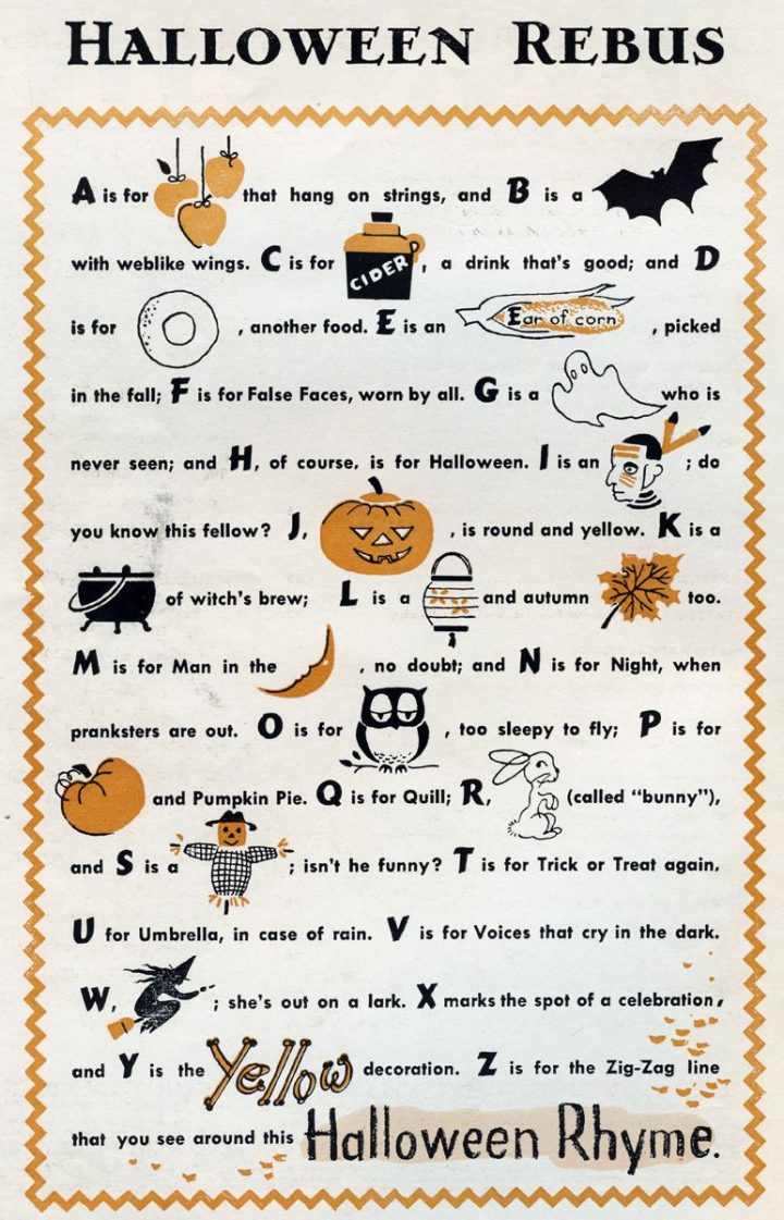 Halloween Rebus | Halloween Poems For Kids, Halloween serapportantà Jeux De Rebus