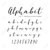 Hand Drawn Vector Alphabet. Script Font. Isolated Letters Written.. tout Alphabet En Script