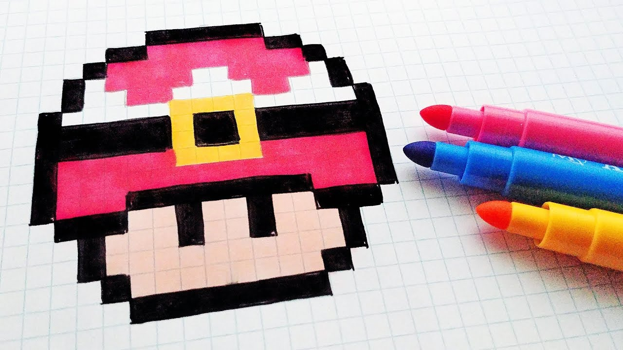 Handmade Pixel Art - How To Draw A Musroom Santa Claus #pixelart serapportantà Pixel Art Pere Noel 