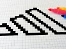 Handmade Pixel Art - How To Draw Adidas Logo #pixelart intérieur Modele Dessin Pixel