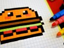 Handmade Pixel Art - How To Draw Kawaii Hamburger #pixelart concernant Modele Dessin Pixel