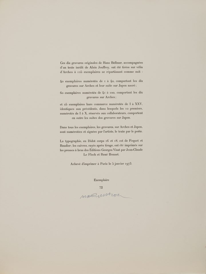 Hans Bellmer, "les Anagrammes Du Corps". 10 Etchings, 1973 concernant Anagrammes À Imprimer