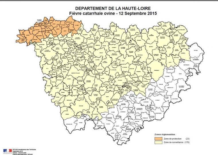 Haute-Loire | Fièvre Catarrhale : Les Trois Quarts Du intérieur Département Et Préfecture