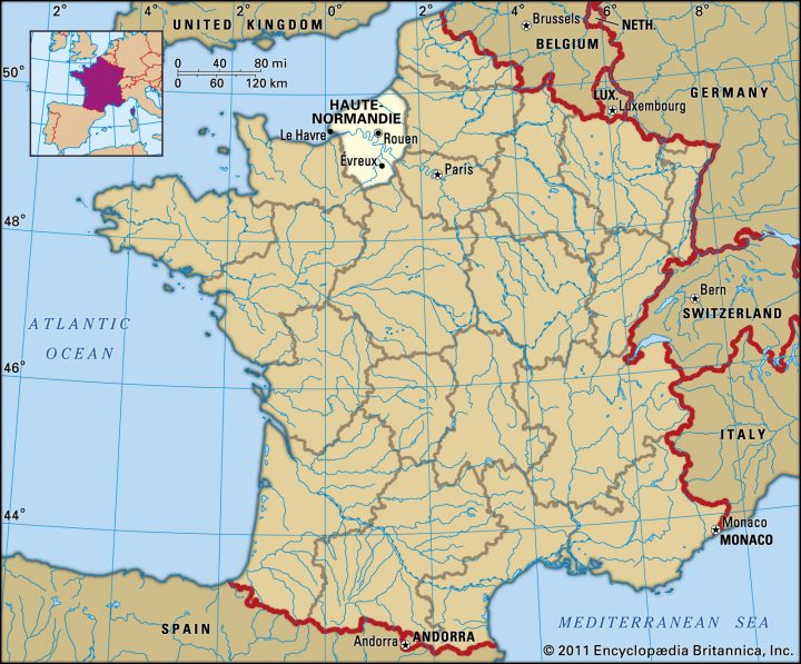 Haute-Normandie | History, Culture, Geography, & Map tout Région Et Département France