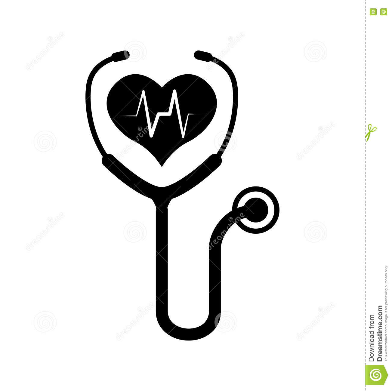 Heart Stethoscope Medical Care Design Stock Vector à Stéthoscope Dessin