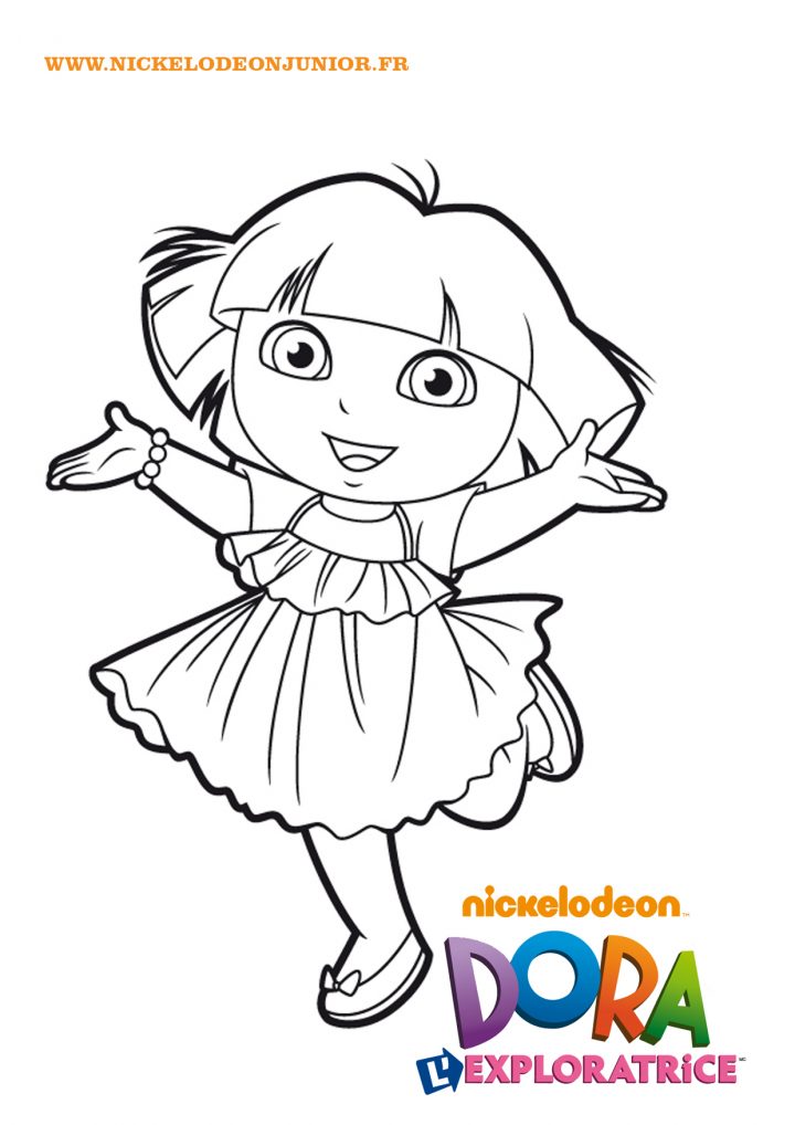 Hello I'm Dora dedans Coloriage Dora Princesse