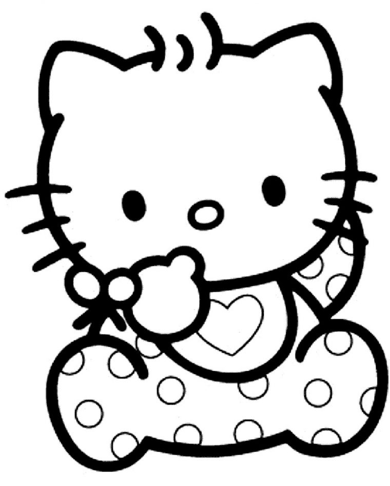 Hello Kitty Bébé : Coloriage Bébé Hello Kitty À Imprimer serapportantà Hello Kitty À Dessiner