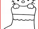 Hello Kitty Dans Un Chausson De Noël À Colorier - Centerblog concernant Hello Kitty À Dessiner