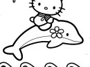 Hello Kitty With Dolphins Coloring Page | Hello Kitty destiné Hello Kitty À Dessiner