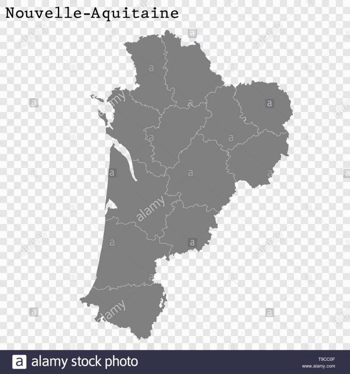 High Quality Map Of Nouvelle-Aquitaine Is A Region Of France à Carte De France Nouvelle Region