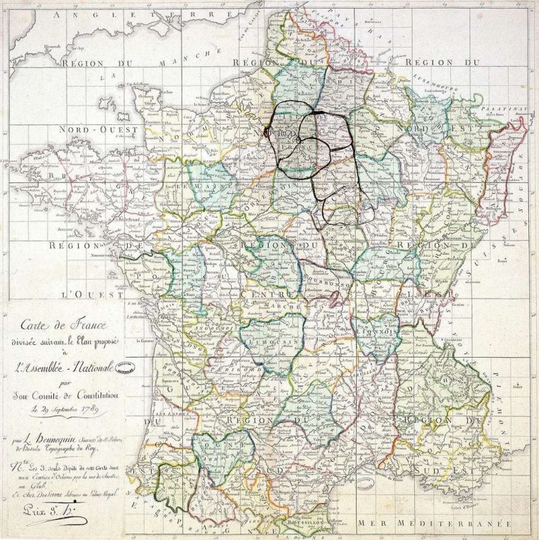 Histoire : La Création Des Départements Français À La Révolution avec Les Nouvelles Régions De France Et Leurs Départements