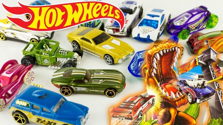 Hot Wheels T-Rex Attaque Takedown Trackset Part 1: 18 Diecast Cars Toy  Review Juguetes à Voiture Requin Jouet