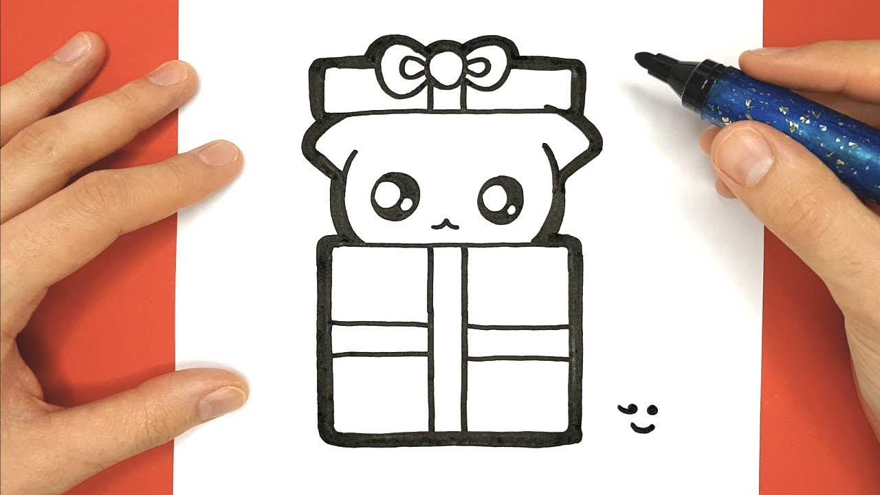 How To Draw And Color Baby Cat In Christmas Gift dedans Coloriage De Chat De Noel 