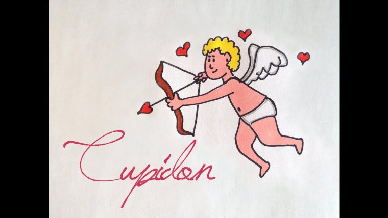 How To Draw Easy Cupid – Comment Dessiner Cupidon Facile avec Dessin Moufette