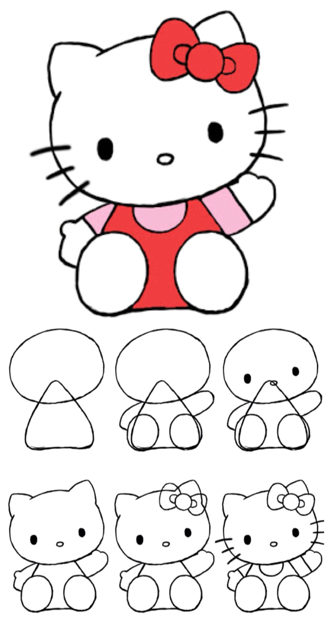 How To Draw Hello Kitty | Dessin, Dessin Hello Kitty Et à Hello Kitty À Dessiner 