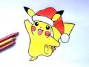 How To Draw Pikachu Christmas (Pokémon) concernant Dessin De Pikachu Facile