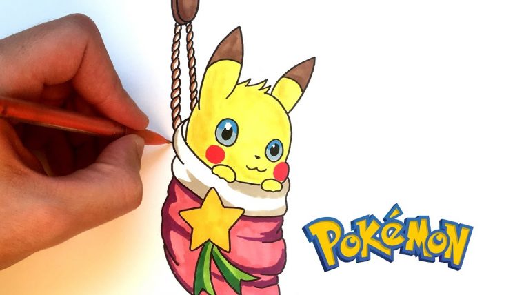 How To Draw Pikachu For Christmas (Pokémon) à Dessin De Pikachu Facile