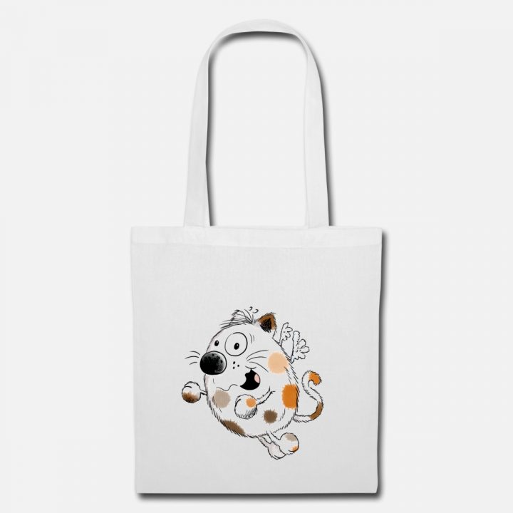 Hug Me Chat Dessin Animé – Cadeau Tote Bag – Blanc concernant Minou Dessin