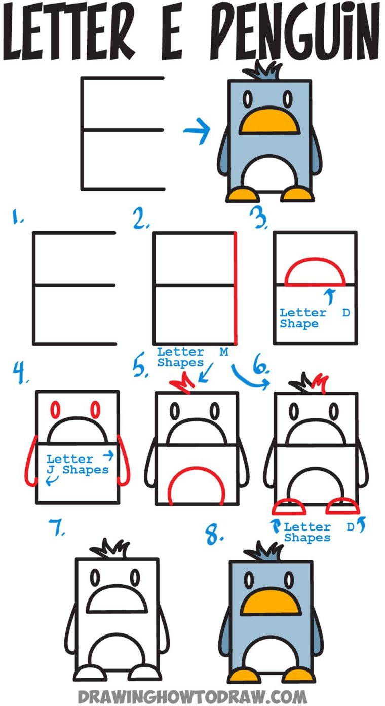 Huge Guide To Drawing Cartoon Characters From Uppercase pour Dessin Lettre E